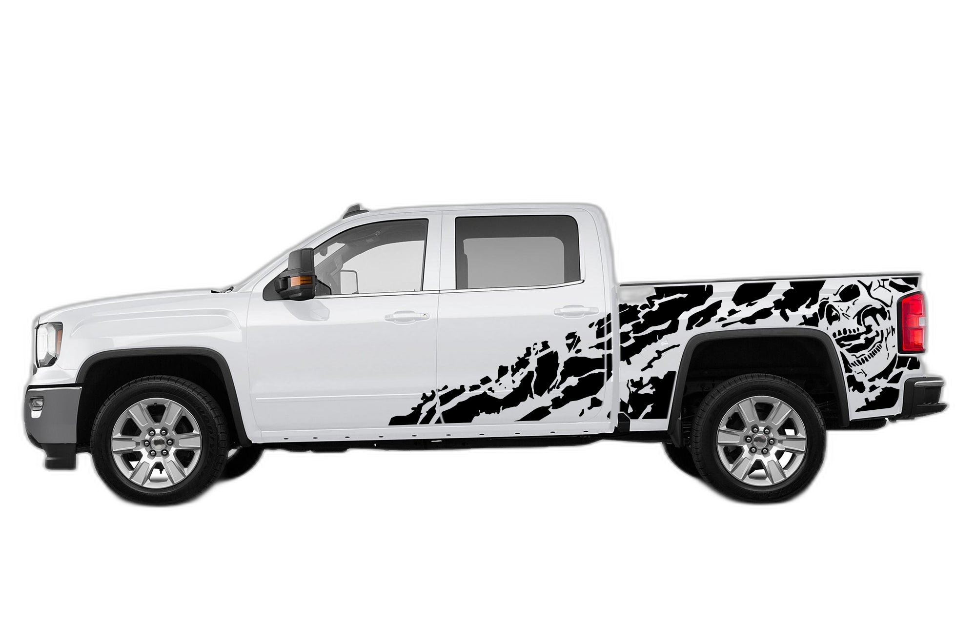 Nightmare Shredded Side Decals Graphics for GMC Sierra 2014-2018