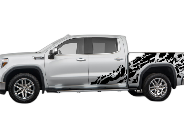 Nightmare Shredded Side Decals Graphics for GMC Sierra