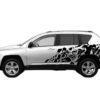 Nightmare shredded side graphics decals compatible with Jeep Compass 2011-2017