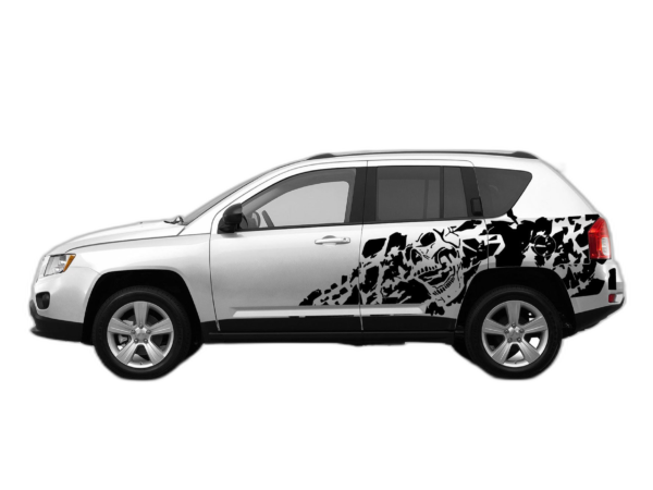 Nightmare Shredded Side Graphics for Jeep Compass 2011-2017