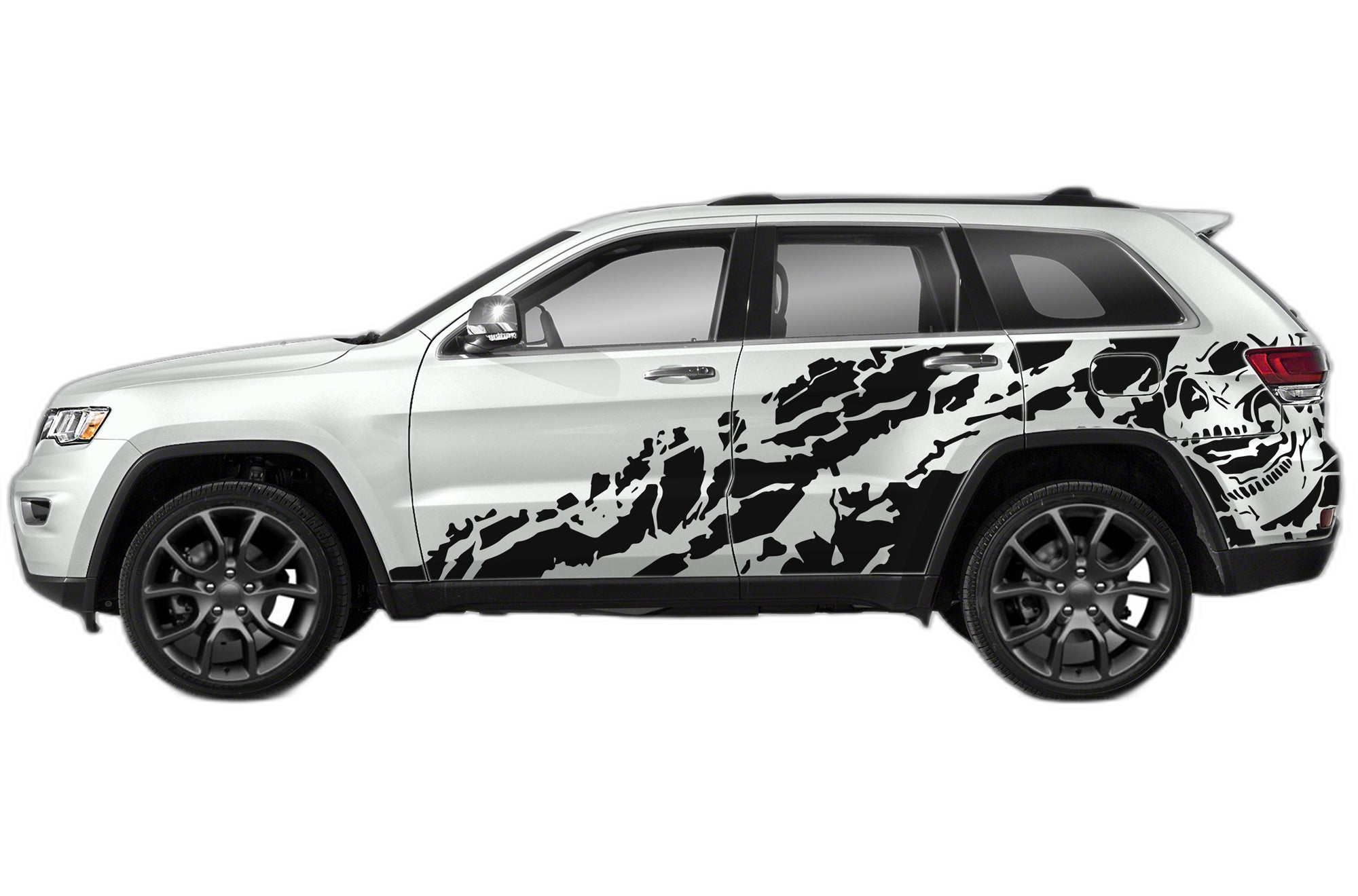 Nightmare shredded side graphics decals compatible with Jeep Grand Cherokee 2011-2021