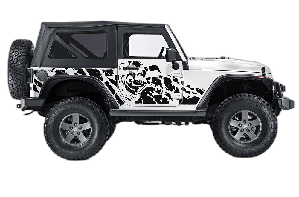Nightmare Side Decals Graphics for Jeep Wrangler JK 2 Doors
