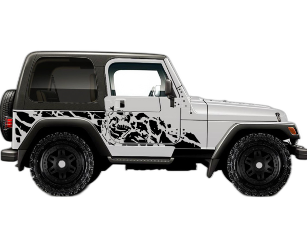 Nightmare side decals graphics compatible with Jeep Wrangler TJ