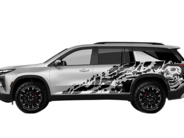 Nightmare side graphics decals compatible with Chevrolet Traverse