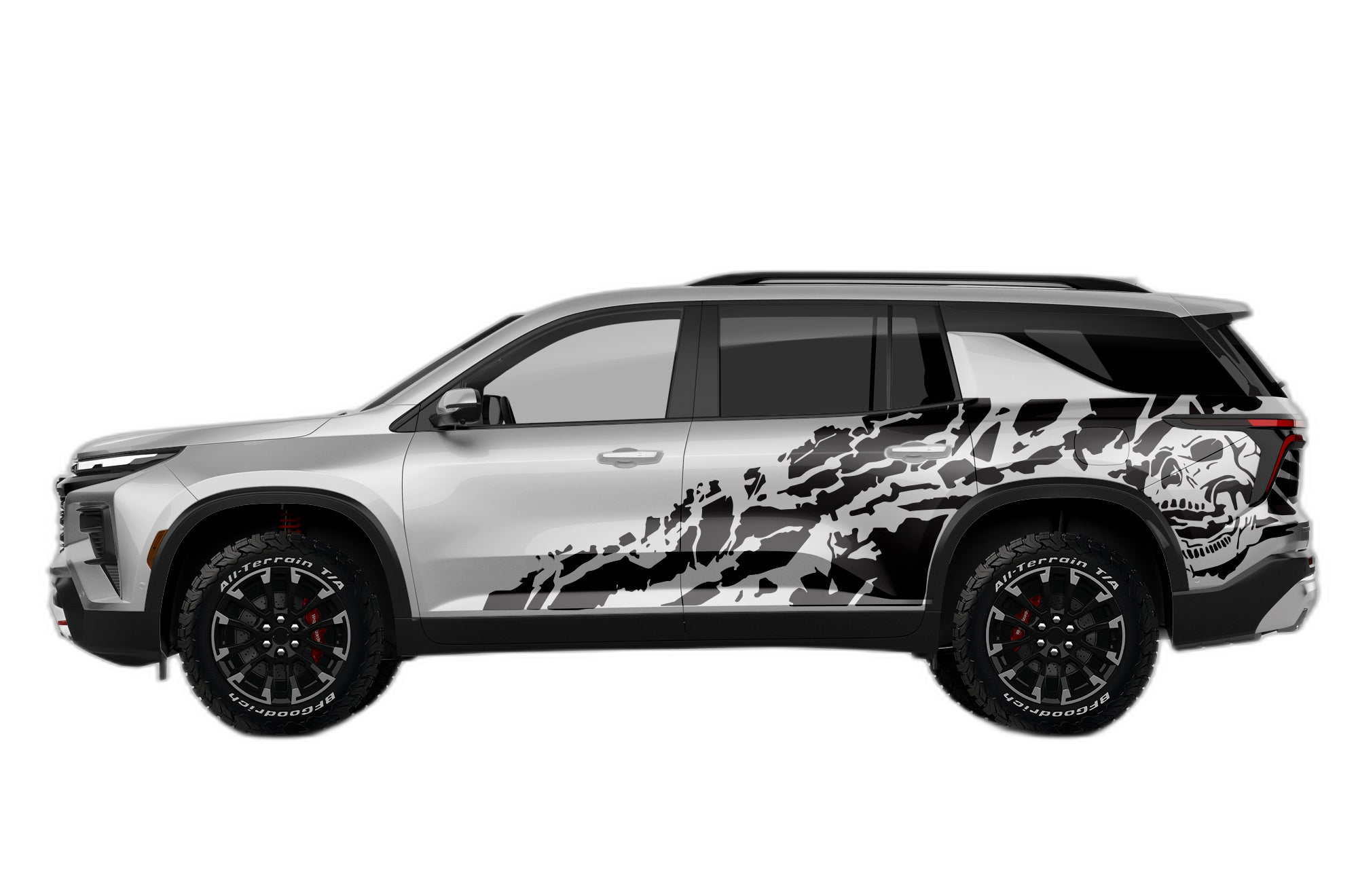 Nightmare side graphics decals compatible with Chevrolet Traverse