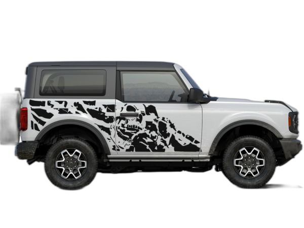 Nightmare side graphics decals compatible with Ford Bronco 2 doors