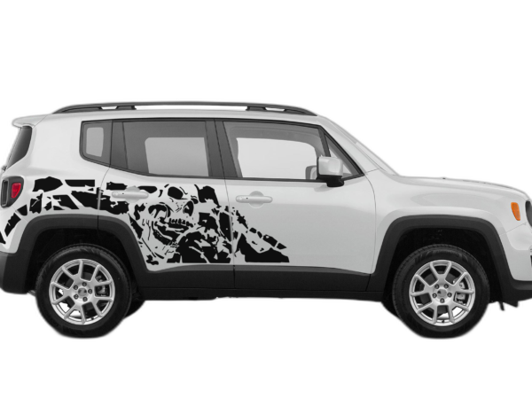 Nightmare side graphics decals compatible with Jeep Renegade