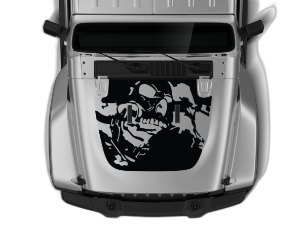 Nightmare style hood graphics decals compatible with Jeep Gladiator JT