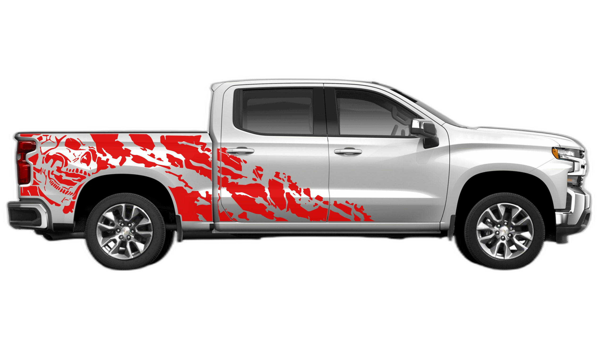 Nightmare shredded side decals graphics compatible with Chevrolet Silverado - Image 2