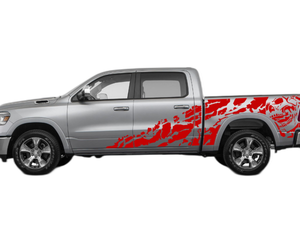 Nightmare shredded side decals graphics compatible with Dodge Ram