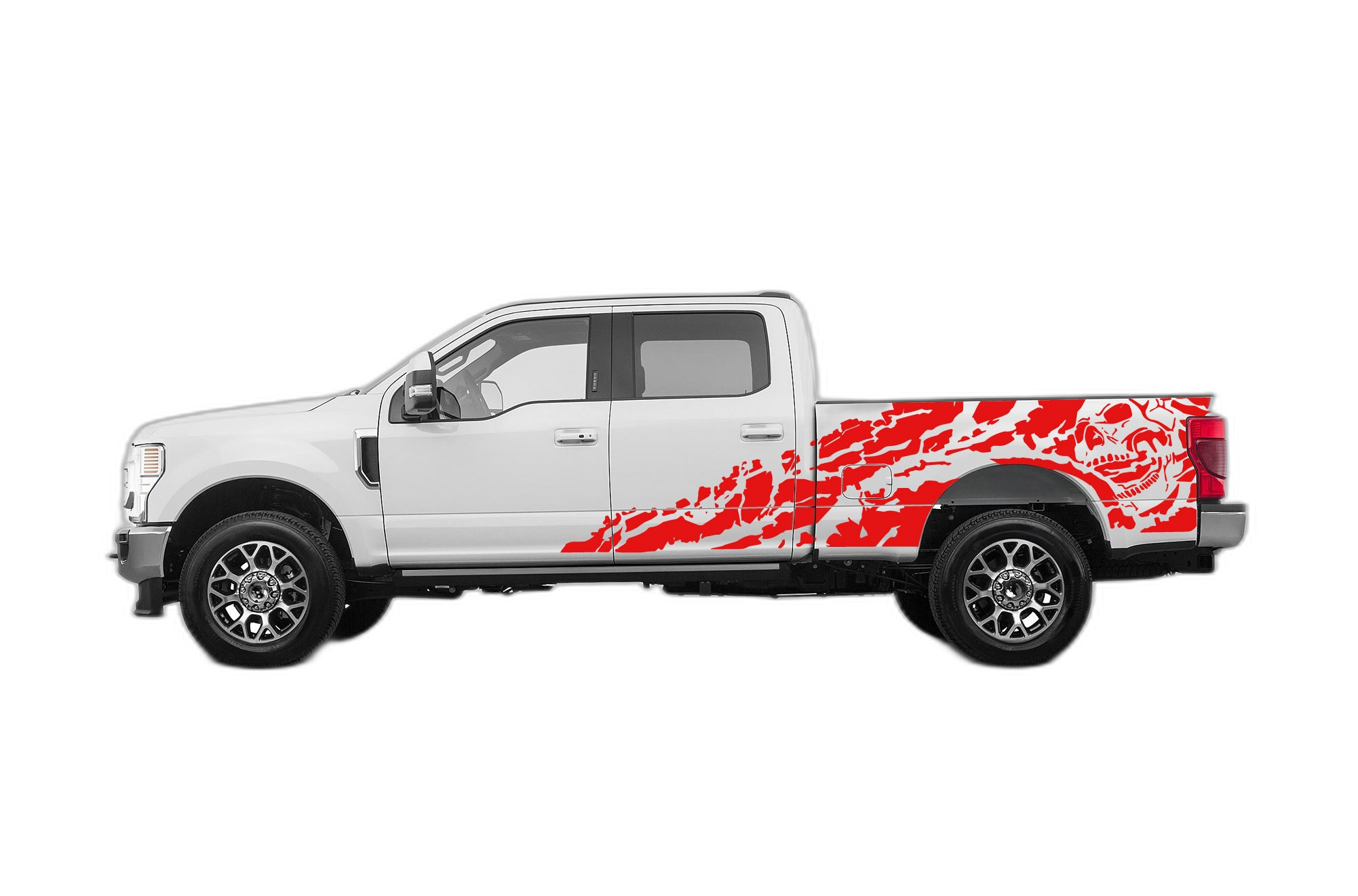 Nightmare Shredded Side Decals Graphics for Ford F250 2017-2022 - Image 2