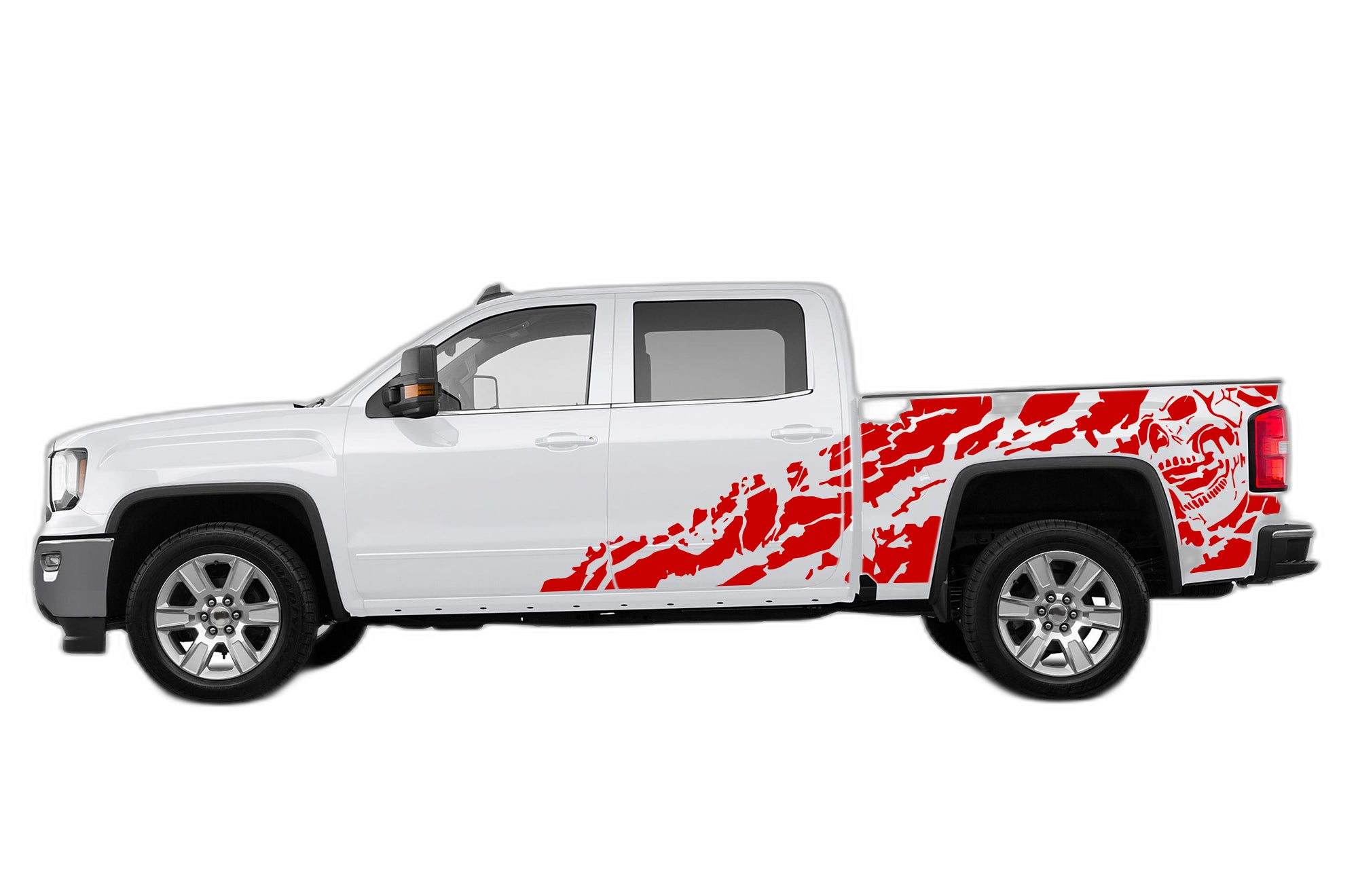 Nightmare Shredded Side Decals Graphics for GMC Sierra 2014-2018 - Image 2