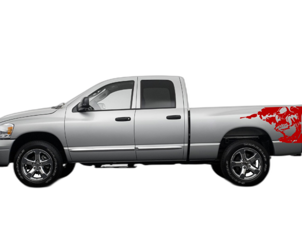 Nightmare side bed decals graphics compatible with Dodge Ram 2002-2008