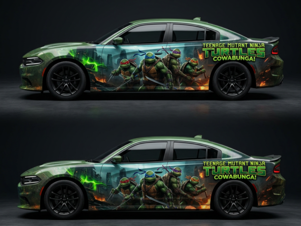 🐢Ninja Turtles Car Wrap - Cowabunga on the Road