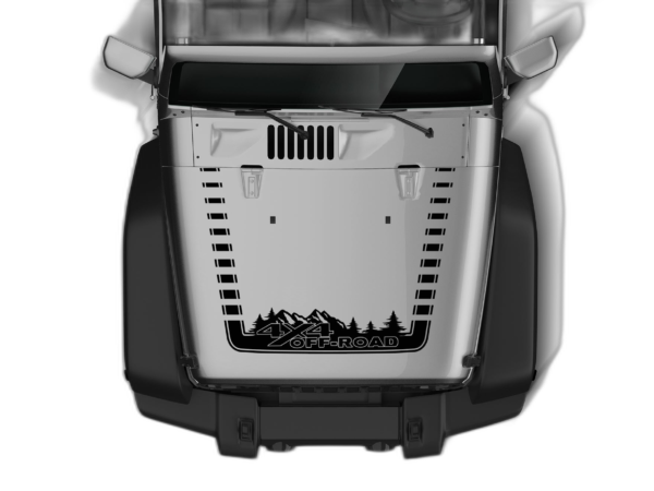 Off road hood decals graphics compatible with Jeep Wrangler JK