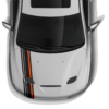 Offset stripes graphics decals compatible with the Dodge Durango