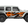 Orange Thunder Style Full Side Graphics for Wrangler JL