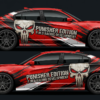 🔥 Punisher Brushstroke Car Wrap - Bold Justice