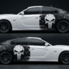 💀⚫ Punisher Crack Pattern Car Wrap