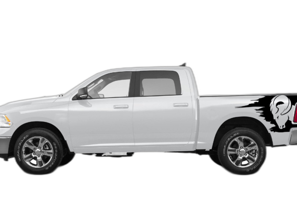 Ram side bed decals graphics compatible with Dodge Ram 2009-2018