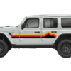 Retro mountain stripes graphics decals compatible with Jeep Wrangler JL