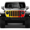 Retro print grille graphics decals compatible with Jeep Gladiator JT