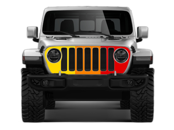 Retro print grille graphics decals compatible with Jeep Gladiator JT