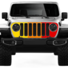 Retro print grille graphics decals compatible with Wrangler JL