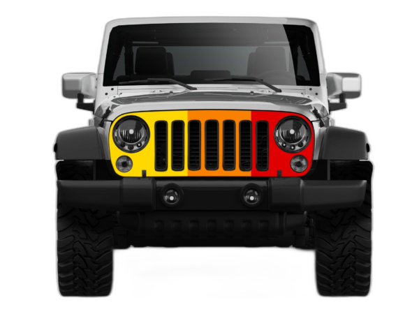 Retro print grille graphics decals compatible with Jeep Wrangler JK