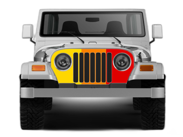 Retro Print Grille Graphics for Jeep Wrangler TJ