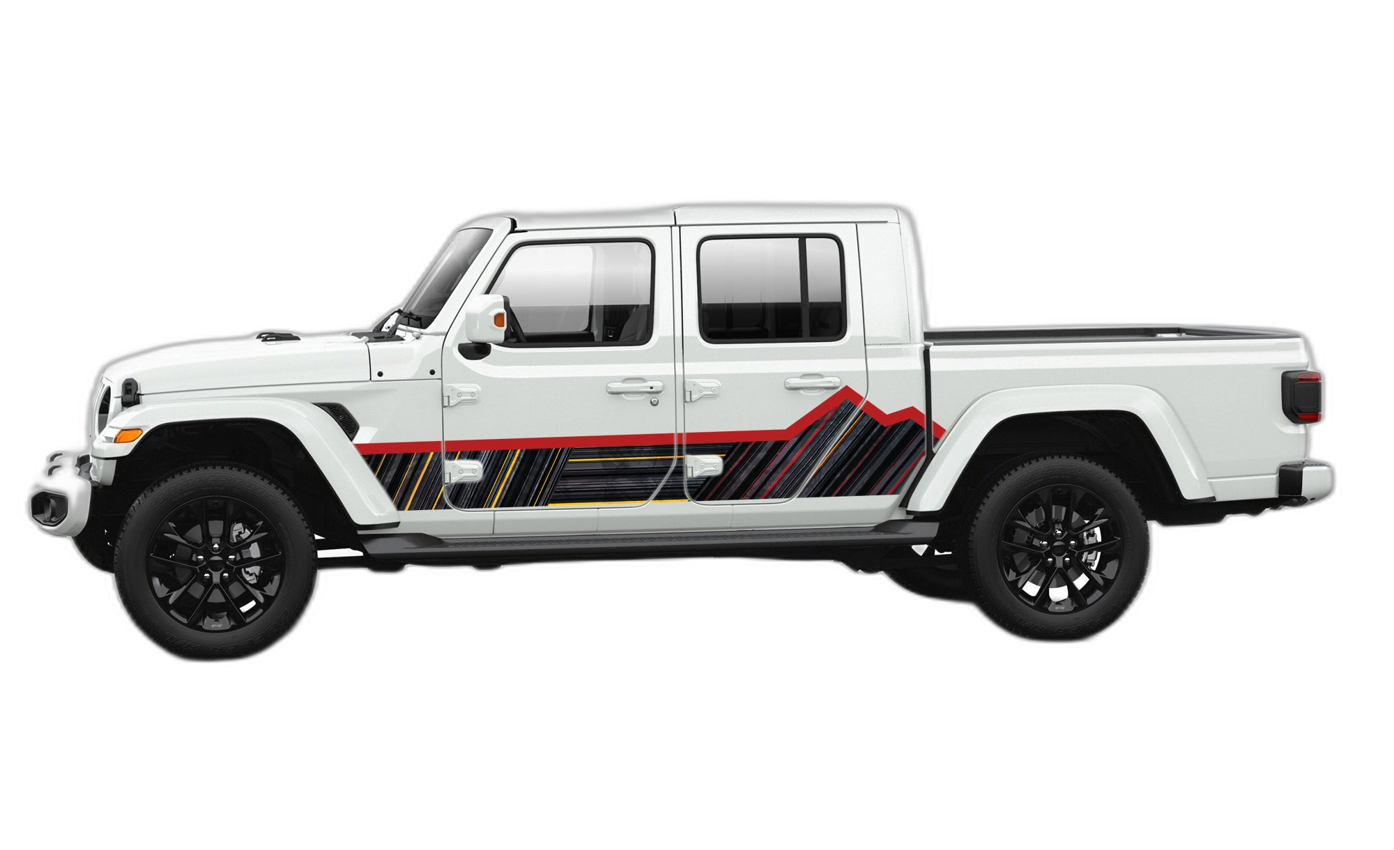 Retro side panel graphics decals compatible with Jeep Gladiator JT
