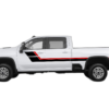 Retro Style Double Center Hash Stripes Decals Graphics for Chevrolet Silverado 2500HD