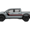 Retro Style Double Center Hash Stripes Decals Graphics for Ford F150 Raptor