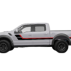Retro Style Double Center Hash Stripes Decals Graphics for Ford F150 Raptor 2017-2020