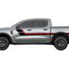 Retro style double center hash stripes decals and graphics compatible with Ford Ranger