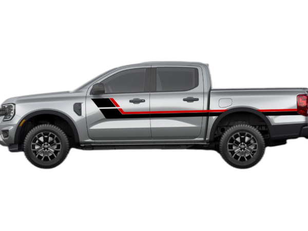 Retro style double center hash stripes decals and graphics compatible with Ford Ranger