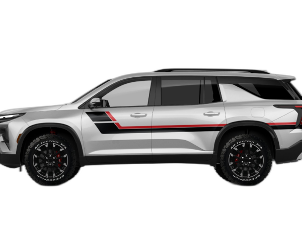 Retro Style Double Center Hash Stripes Graphics for Chevrolet Traverse