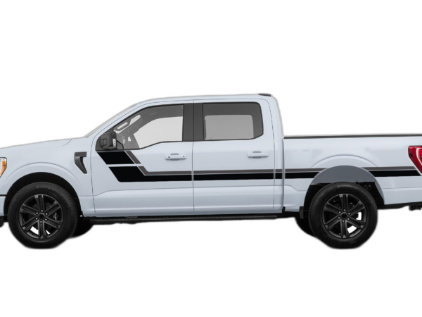 Retro Style Double Center Hash Stripes Graphics for Ford F150