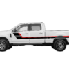 Retro style double center hash stripes graphics decals compatible with Ford F250 2017-2022