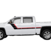 Retro Style Double Center Hash Stripes Graphics for GMC Sierra 2014-2018