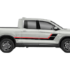 Retro Style Double Center Hash Stripes Graphics for Honda Ridgeline