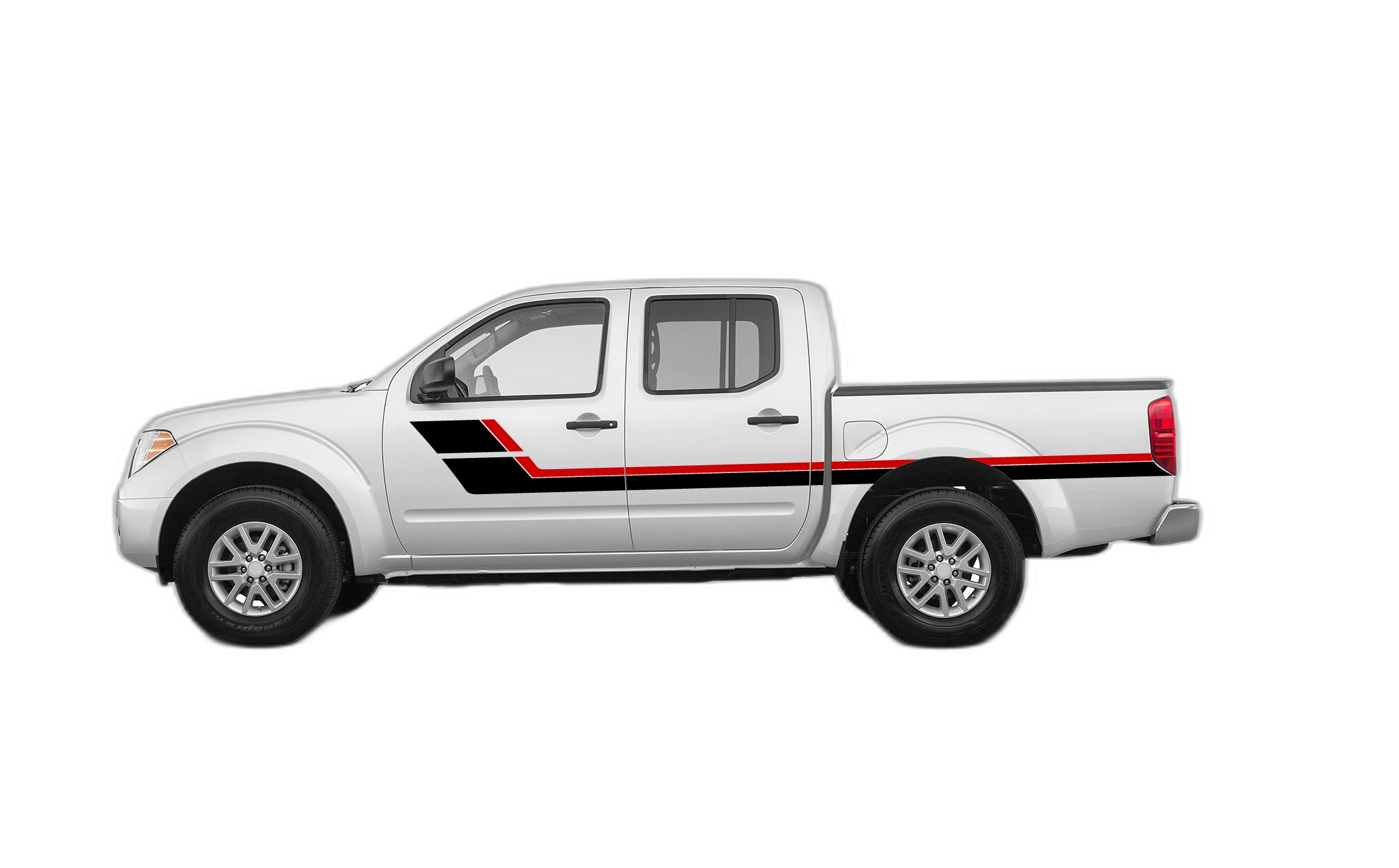Retro Style Double Center Hash Stripes Graphics for Nissan Frontier 2005-2021