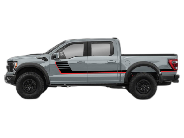 Retro-style Double Hash Stripes Decals Graphics for Ford F150 Raptor
