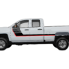 Retro-style double hash stripes decals graphics compatible with Chevrolet Silverado 2500HD 2015-2019