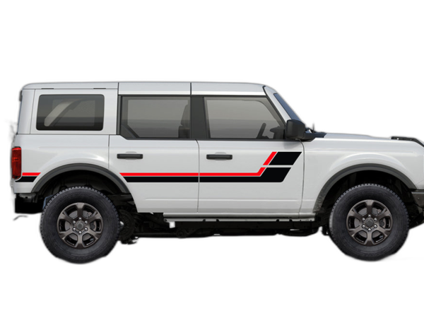 Retro Style Double Hash Stripes Graphics for Ford Bronco