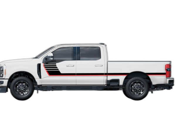 Retro-style Double Hash Stripes Graphics, for Ford F250