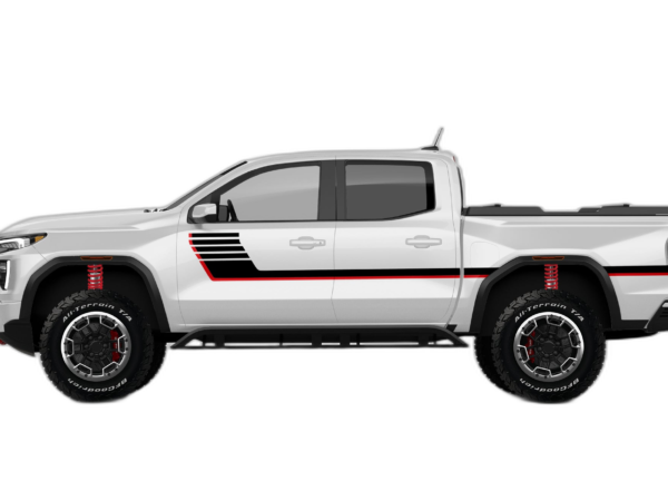 Retro-style double hash stripes graphics decals compatible with GMC Canyon