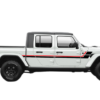 Retro style double center hash stripes graphics decals compatible with Jeep Gladiator JT