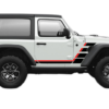 Retro Style Double Hash Stripes Graphics for Jeep Wrangler JL 2 Doors