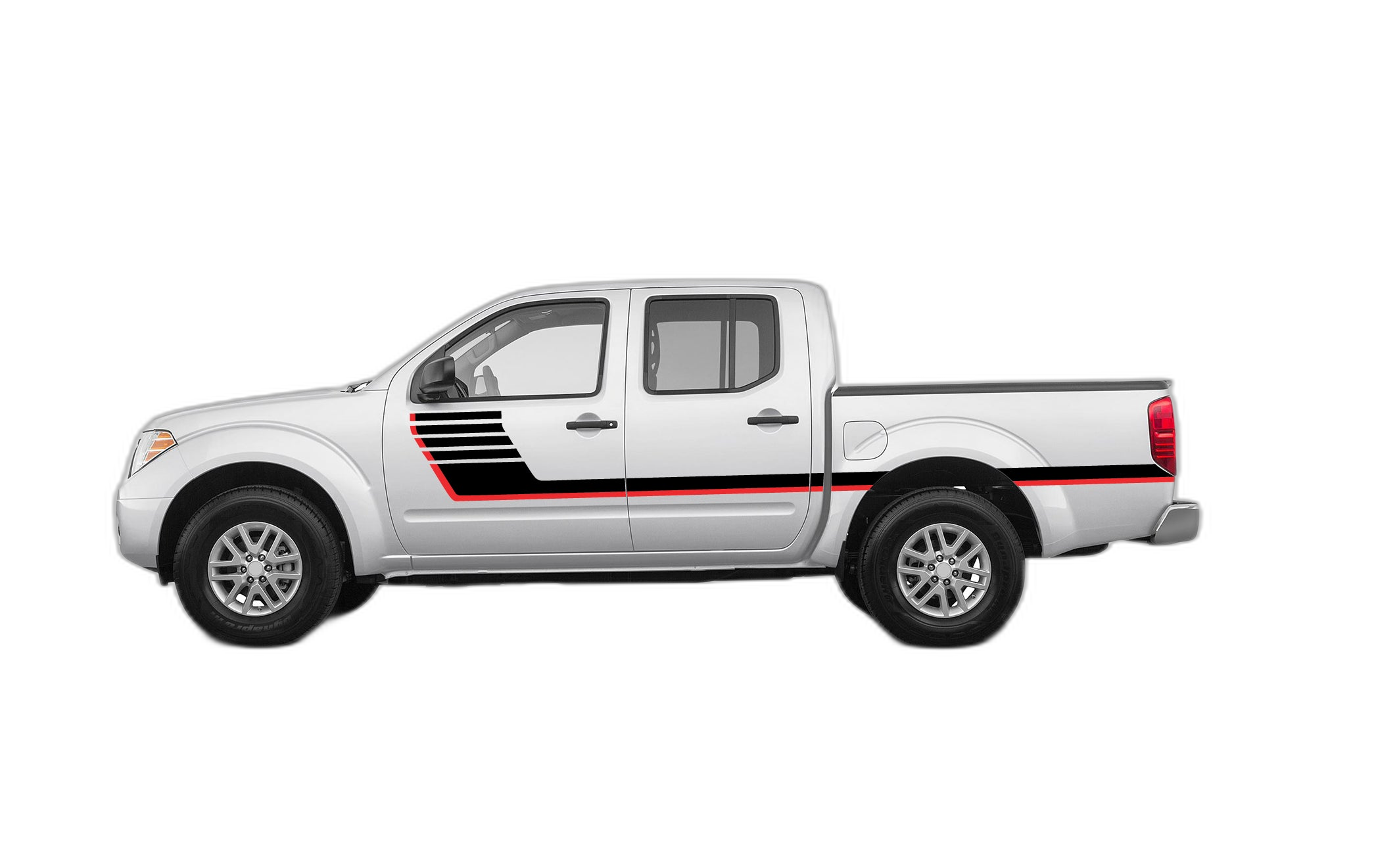 Retro-style Double Hash Stripes Graphics for Nissan Frontier 2005-2021